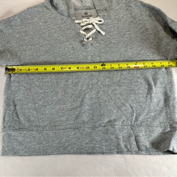 SO Heather Gray Lace-Up Sweatshirt - Picture 8 of 9